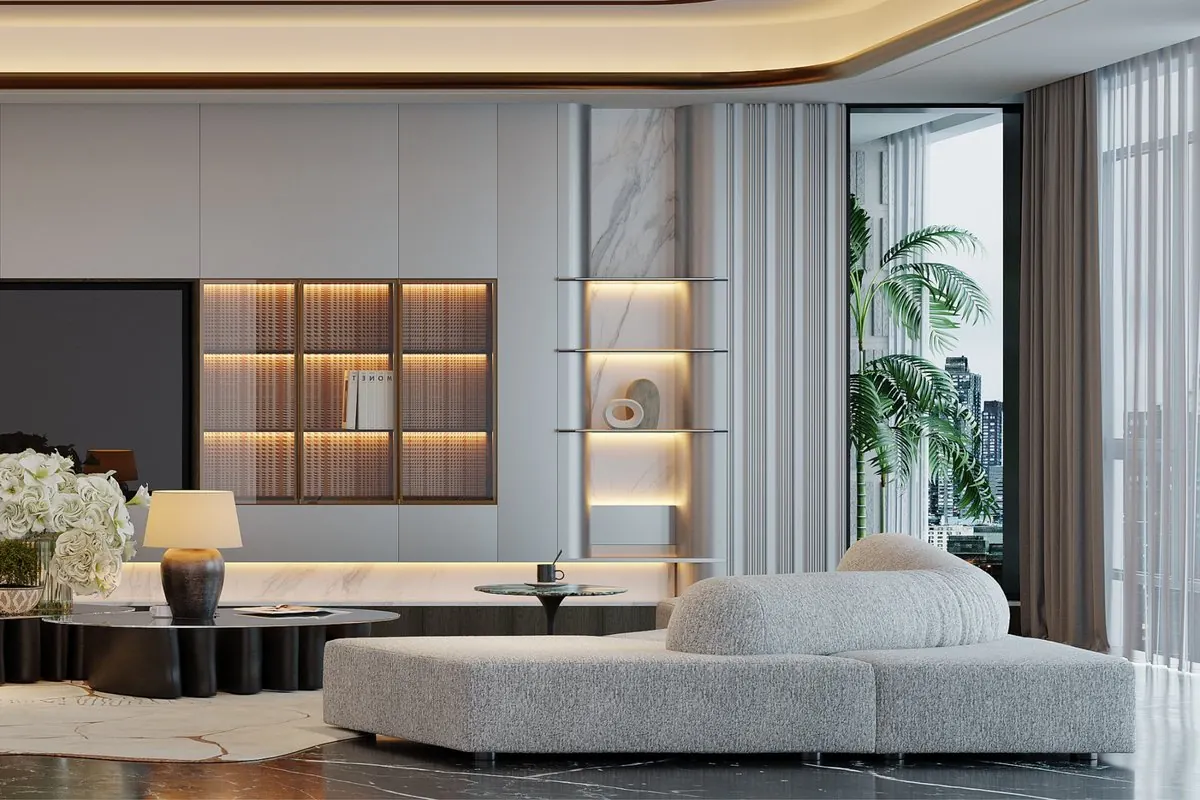 ออกแบบ 3D ห้องนั่งเล่น Living Room